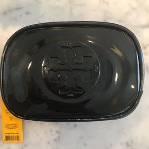 Tory Burch NWT Black Patent Leather Cosmetic Case